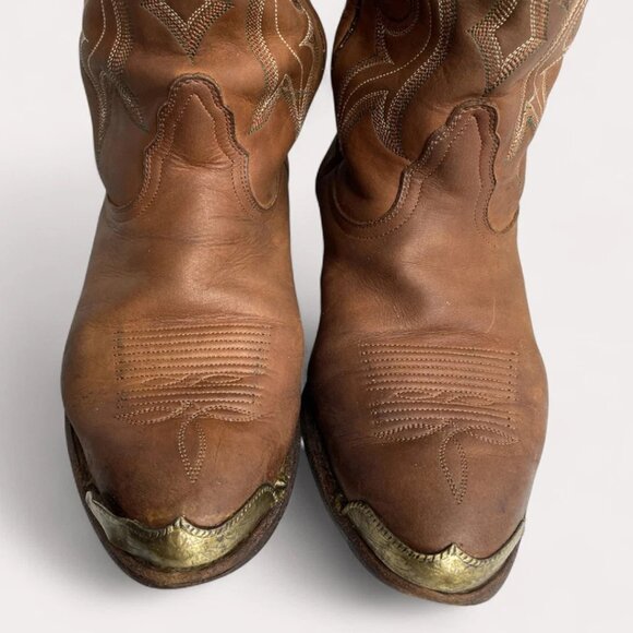 Nocona Brown Western Cowboy Boots - Picture 4 of 14